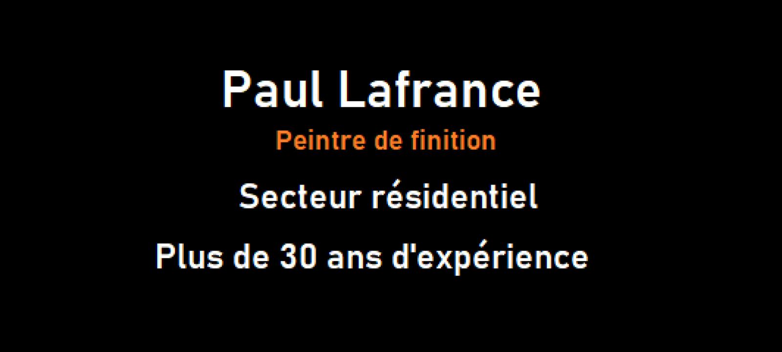 Paul Lafrance Peintre de finition Saint-Ites, Québec, Logo